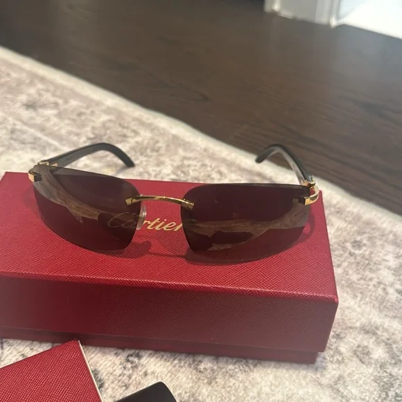 Brand new Cartier buffalo sunglasses.